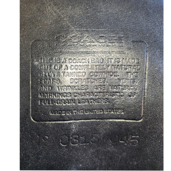 VINTAGE COACH BLACK LEATHER SHOULDER BAG NO. 0315 045 - Picture 2 of 7